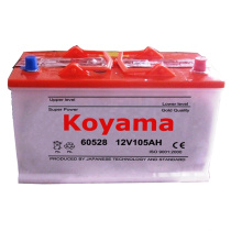 60528 DIN 105ah 12V Dry Charged Vehicle Battery